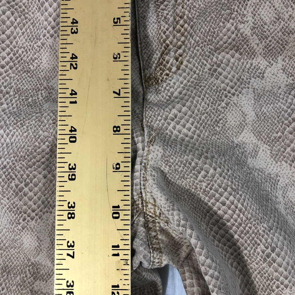 Liz Claiborne Liz Wear Jeans Women 14 Petite Brown Snakeskin Animal Print Pants - Picture 10 of 13